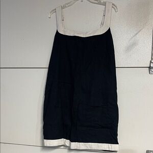 ABERCROMBIE AND FITCH WOMENS BLACK WHITE LINEN MINI DRESS XXL
